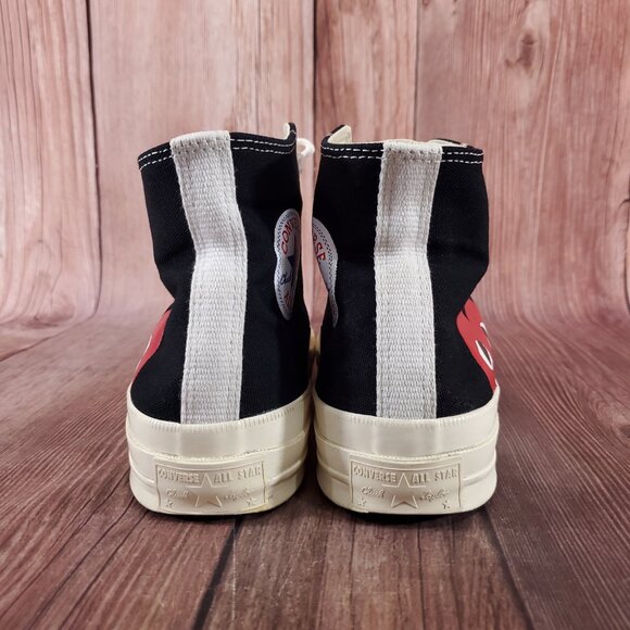 *FLAWS* Converse Unisex W8 M6 Chuck Taylor All Star 70 Hi Comme des Garcons PLAY - Picture 13 of 16
